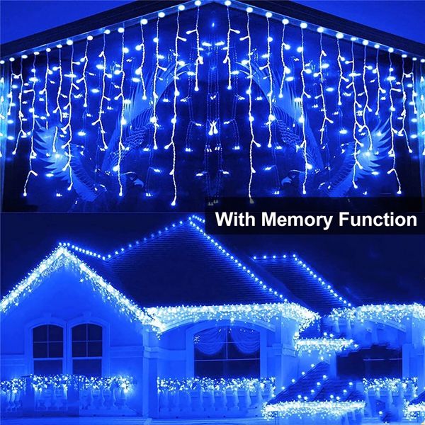 Curtain Icicle Lights Wedding Party LED Fairy Christmas Indoor Outdoor