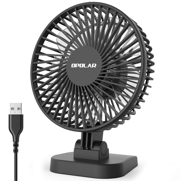 (ABC)USB Desk Fan, Small but Mighty, Quiet Portable Fan for Desktop Office Table, 40 Adjustment for Better Cooling, 3 Speeds, 4.9 ft Cord)