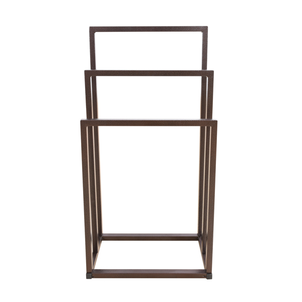 Metal Freestanding Towel Rack 3 Tiers Hand Towel Holder Organizer for Bathroom Accessories Brown