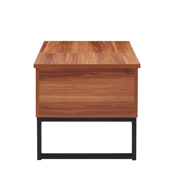COFFEE TABLE,15 minutes quick assemble,computer table, wood grain color,steel/metel legs support, big storage space,Liftable and lowerable table top,young people\'s favorite