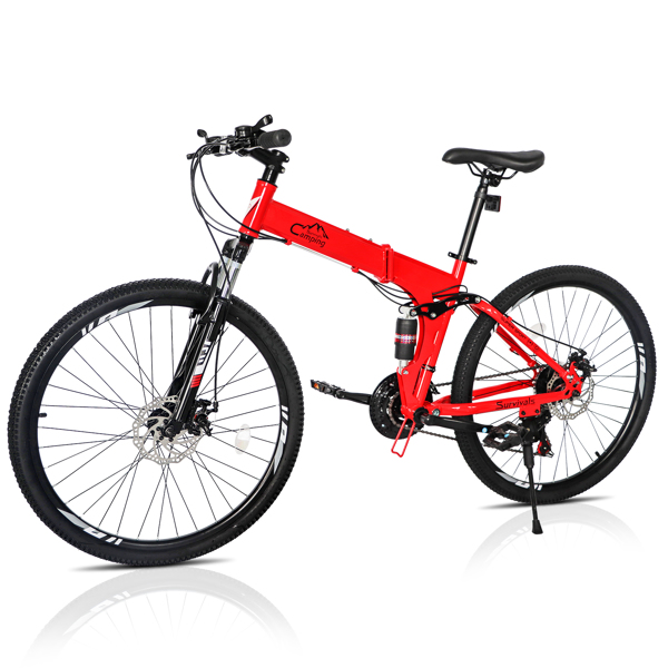 26in Land Rover Shimano TX30 High Carbon Steel 100kg 21 Speed Red Black Mountain Bike