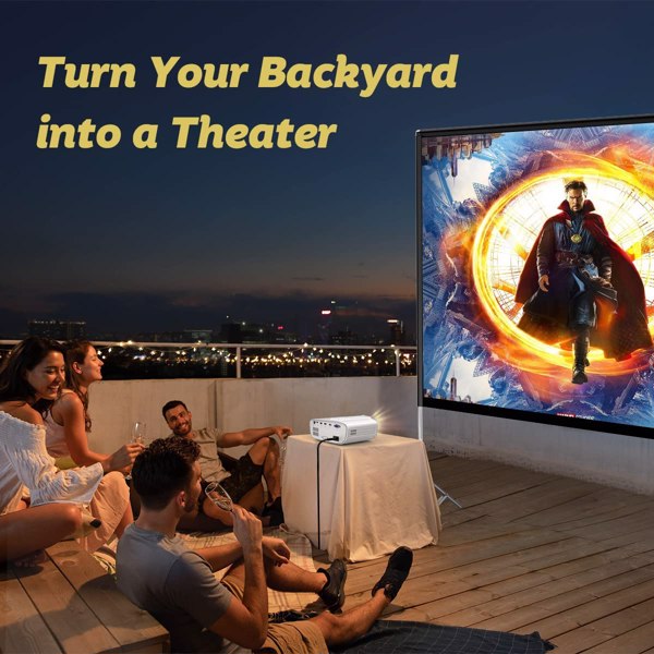 Projector Screen with Stand, 100 inch Outdoor Movie Screen with Tripods, 16:9 4K HD for Backyard Home Theater Outside Movie Night Camping w Carry Bag (100 Inch)