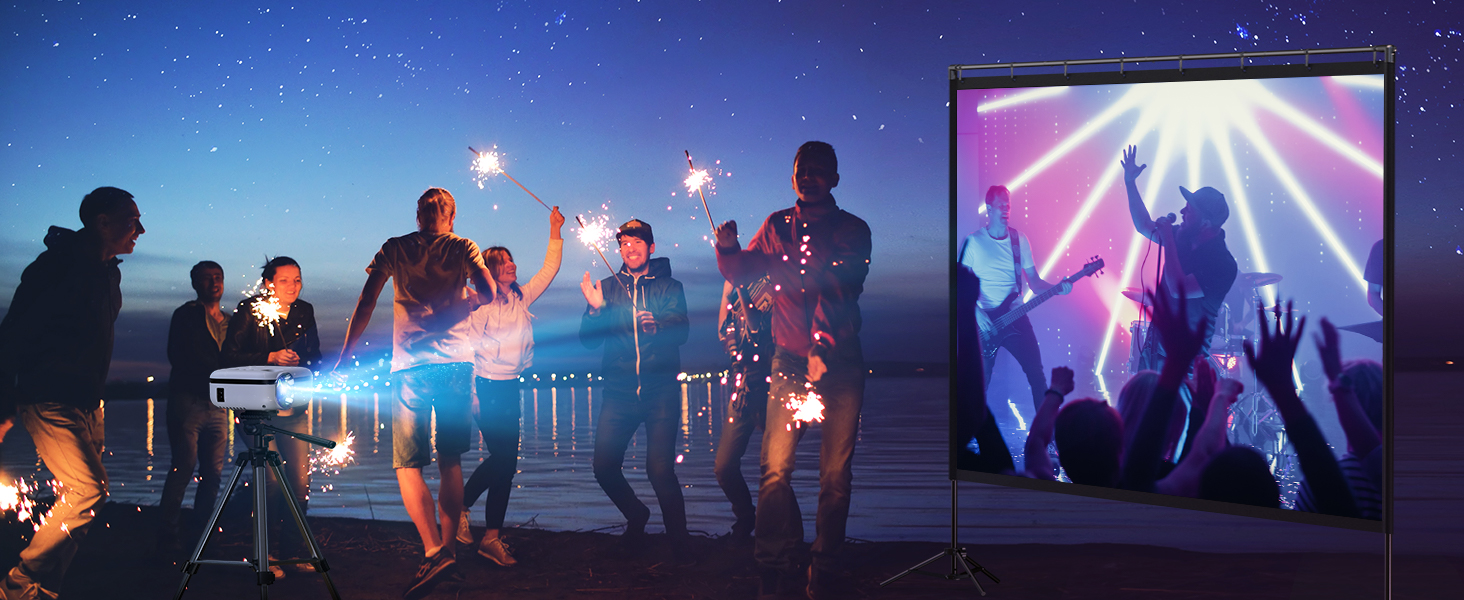 movie projector outdoor