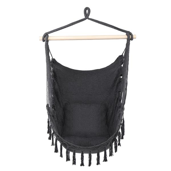 Pillow Tassel Hanging Chair Gray