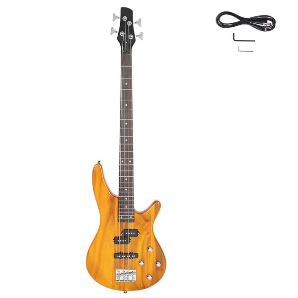 Exquisite Stylish IB Bass with Power Line and Wrench Tool Transparent Yellow