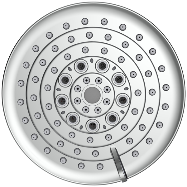6 Spray Settings High Pressure Shower Head 5&quot; Rain Fixed Showerhead - Chrome Adjustable Shower Head with Anti-Clogging Nozzles, Low Flow Easily Installation