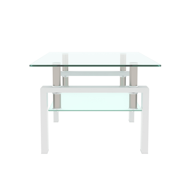 White Coffee Table, Clear Coffee TableModern Side Center Tables for Living Room Living Room Furniture