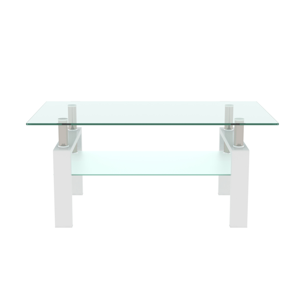 White Coffee Table, Clear Coffee TableModern Side Center Tables for Living Room Living Room Furniture