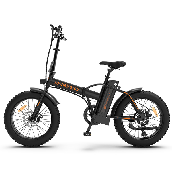 AOSTIRMOTOR Folding Electric Bicycle 500W Motor 20&quot; Fat Tire With 36V/13Ah Li-Battery