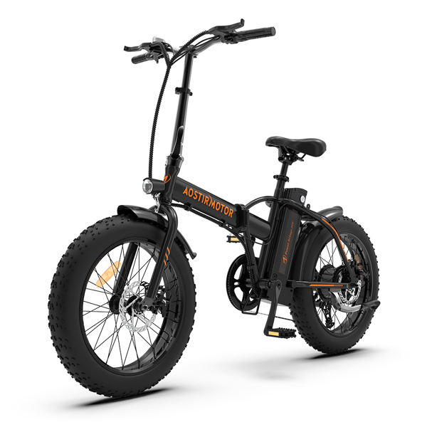 AOSTIRMOTOR Folding Electric Bicycle 500W Motor 20&quot; Fat Tire With 36V/13Ah Li-Battery