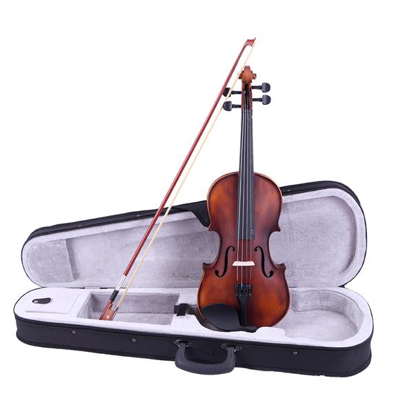 [Do Not Sell on Amazon]Glarry GV200 4/4 Classic Solid Wood Violin Case Bow Violin Strings Rosin Shoulder Rest Electronic Tuner