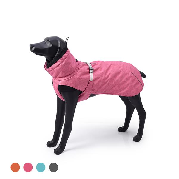 New Style Dog Winter Jacket with Waterproof Warm Polyester Filling Fabric-pinksize L