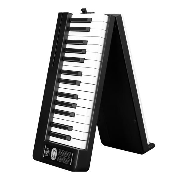 61 Key Semi-weighited Keys Foldable Electic Digital Piano Support USB/MIDI with BluetoothBuilt-in Double SpeakersSustain Pedal for BeginnerKidsAdult
