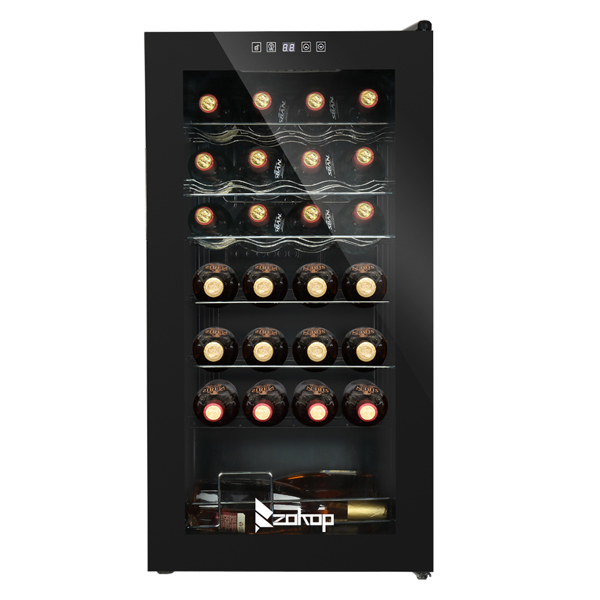 American Standard JC-82 AC 115V /60Hz 28Bottle/2.8Cu.Ft/80L/ Compressor Wine Cooler Black