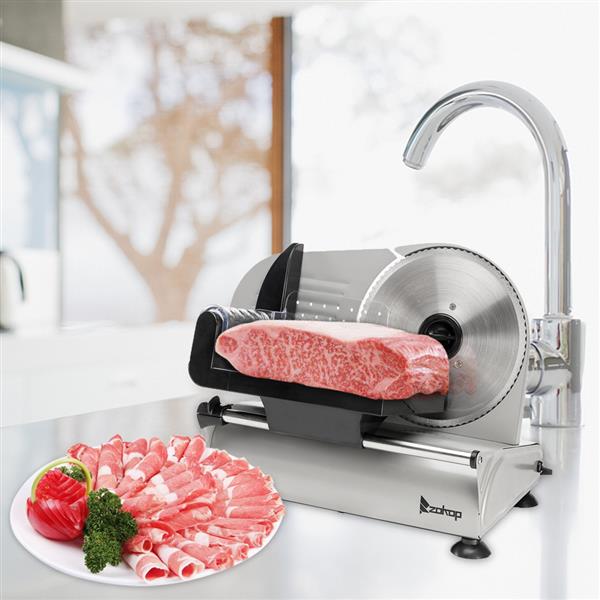 SL526 110V/150W 7.5&quot; Semi-automatic Belt Cutter Deli Food Machine Home Deli Food Slicer