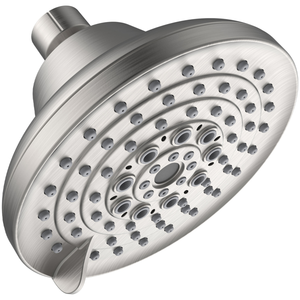 6 Spray Settings High Pressure Shower Head 5&quot; Rain Fixed Showerhead - Brushed Nickel Adjustable Shower Head with Anti-Clogging Nozzles, Low Flow Easily Installation