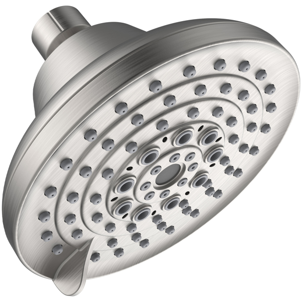6 Spray Settings High Pressure Shower Head 5&quot; Rain Fixed Showerhead - Brushed Nickel Adjustable Shower Head with Anti-Clogging Nozzles, Low Flow Easily Installation