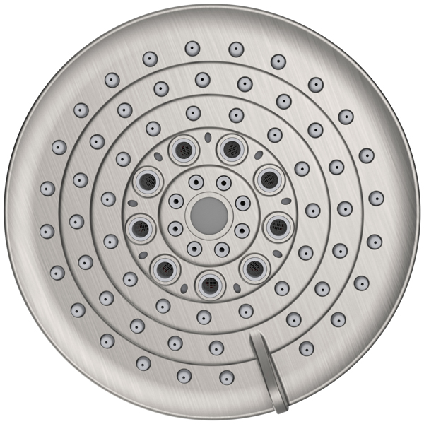 6 Spray Settings High Pressure Shower Head 5&quot; Rain Fixed Showerhead - Brushed Nickel Adjustable Shower Head with Anti-Clogging Nozzles, Low Flow Easily Installation