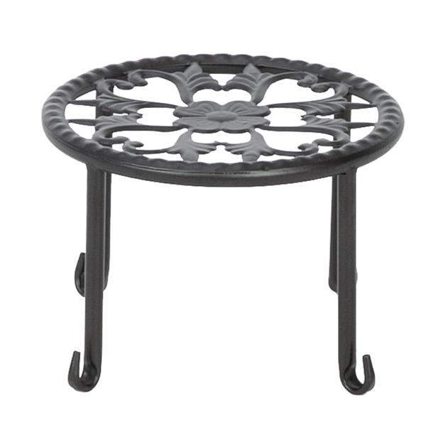 4 Round Ironwork Plant Racks With 4-1 Black Paint Prints