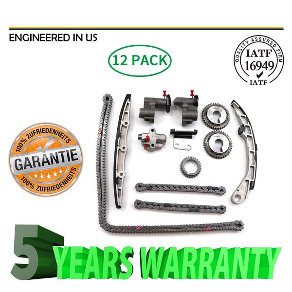 Timing Chain Kit Fit 02-07 Nissan Altima Maxima 350Z Murano Infiniti VQ35DE V6 DOHC