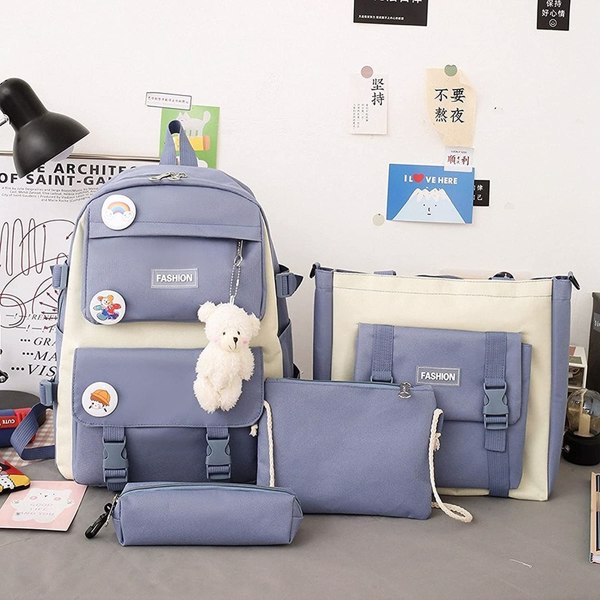 Four piece backpack - blue