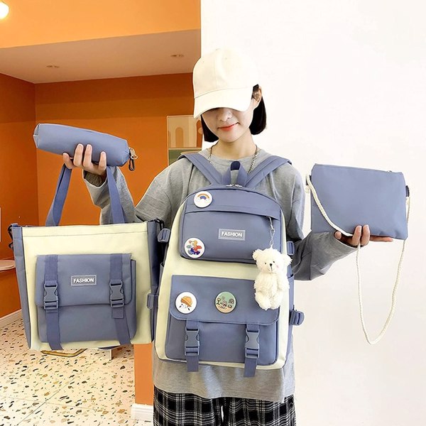Four piece backpack - blue