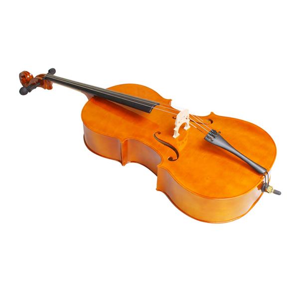 4/4 Wood Cello   Bag   Bow   Rosin   Bridge Natural