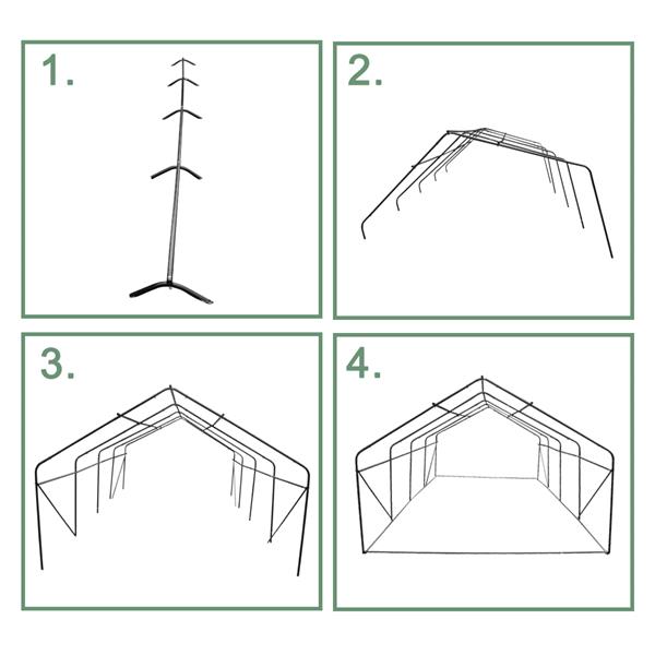 20x10x7-B Heavy Duty Greenhouse Plant Gardening Spiked Greenhouse Tent