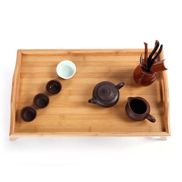 Simple Bamboo Tea Table Wood Color