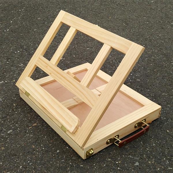 XHC-1 Portable 4 Adjustable Gears Drawer Style Beech Tabletop Easel Burlywood