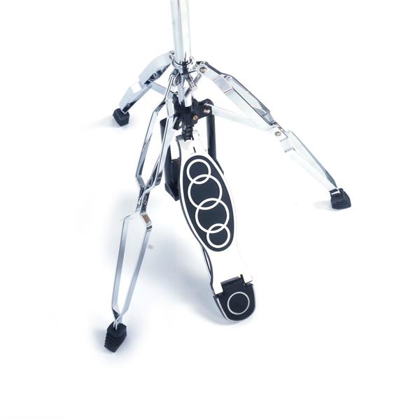 Professional Pedal Control Style Drum High Hat Cymbal Stand with Pedal Silver &amp; Black