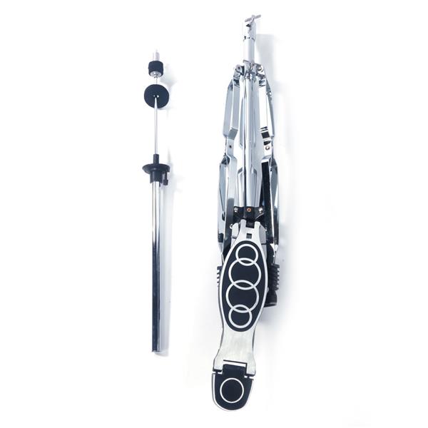 Professional Pedal Control Style Drum High Hat Cymbal Stand with Pedal Silver &amp; Black