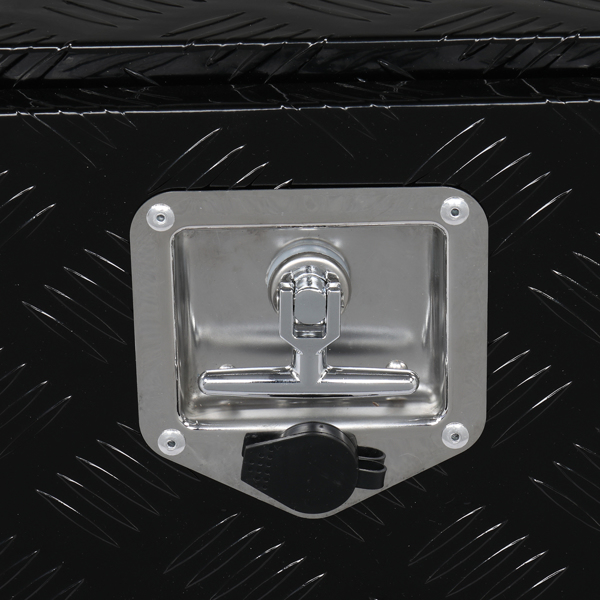 24 &quot;Aluminum Five Pattern Toolbox Single Lock Black
