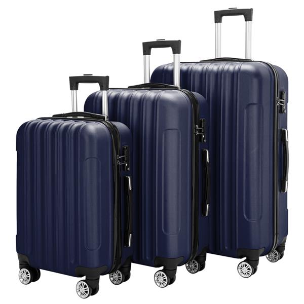 3-in-1 Multifunctional Large Capacity Traveling Storage Suitcase Luggage Set Navy Blue