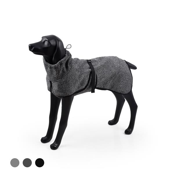 Water Repellent Softshell Dog Jacket Pet Clothes for Spring AutumnOutdoor Sport Dog Jacket with High Neckline Collar Cold Weather Pets Apparel Winter Warm Coats Puppy Comfort Vest--DeepGarysize L