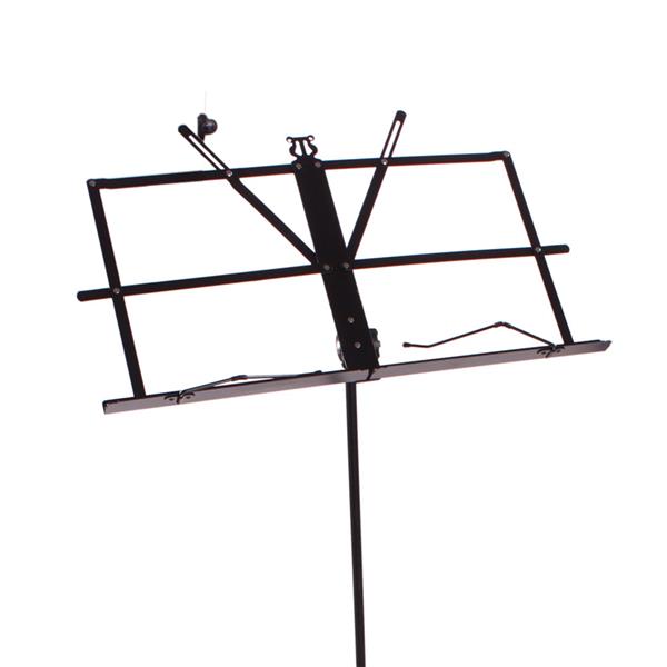 [Do Not Sell on Amazon]Glarry Handy Portable Adjustable Folding Music Stand with Bag Black