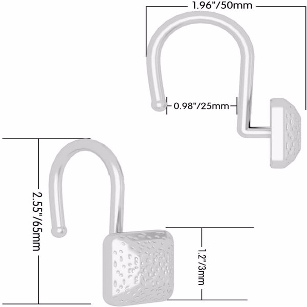 Bath curtain hook nickel silver plating