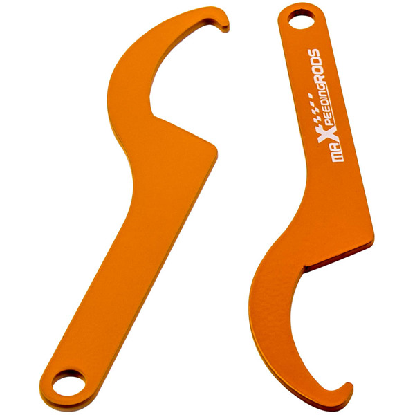 1 PAIR STEEL/GOLD COILOVER DAMPER SHOCKS LOWERING SPRING SLEEVE SPANNER WRENCH