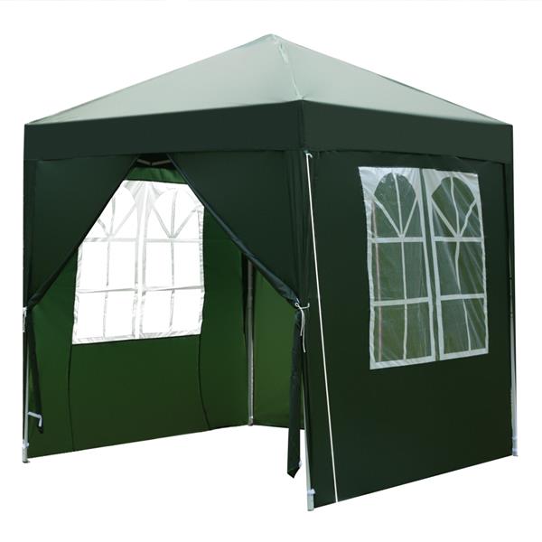 2 x 2m Two Doors &amp; Two Windows Practical Waterproof Right-Angle Folding Tent Green