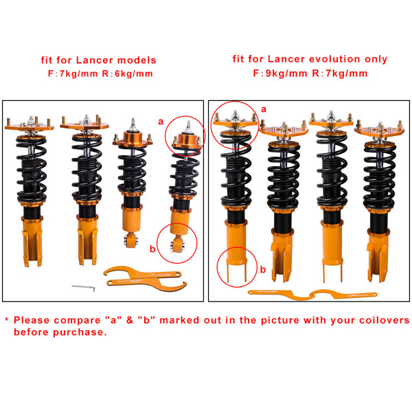 Coilovers Shock Struts For Mitsubishi Eclipse 4G 2006-2012 &amp;  Galant (DJ) 2004-2012