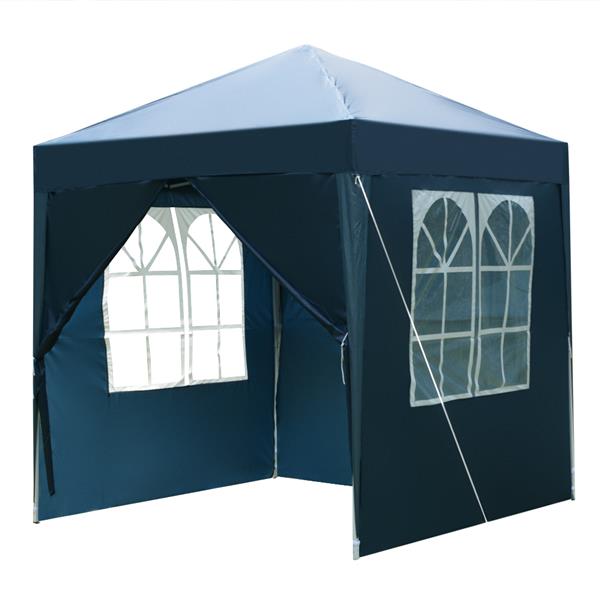 2 x 2m Two Doors &amp; Two Windows Practical Waterproof Right-Angle Folding Tent Blue