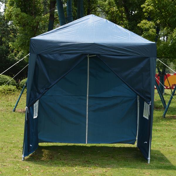 2 x 2m Two Doors &amp; Two Windows Practical Waterproof Right-Angle Folding Tent Blue