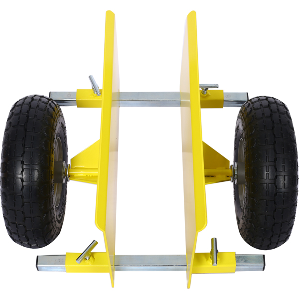 600lb Panel Dolly , 10in. Pneumatic Wheels,yellow