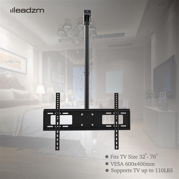 TMC-7006 Ceiling Mount TV Wall Bracket Roof Rack Pole Retractable For 32&quot;-70&quot; Flat Screen