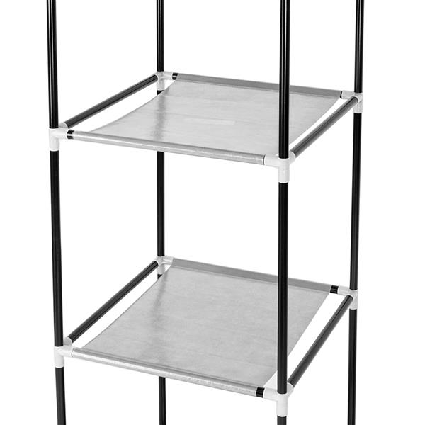 69&quot; High-leg Non-woven Fabric Assembled Cloth Wardrobe Gray