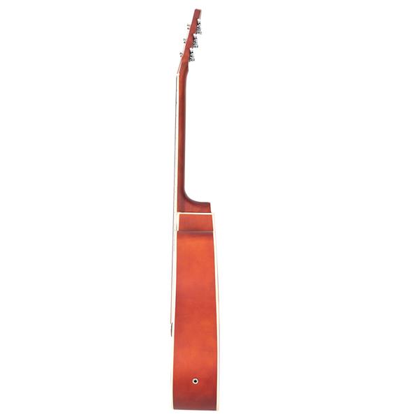 [Do Not Sell on Amazon]Glarry Gt509 41 Inch Spruce Panel Matte Edging EQ Folk Guitar Bag Shield Wrench Tuner Capo Shoulder Strap String Paddles Sunset Color