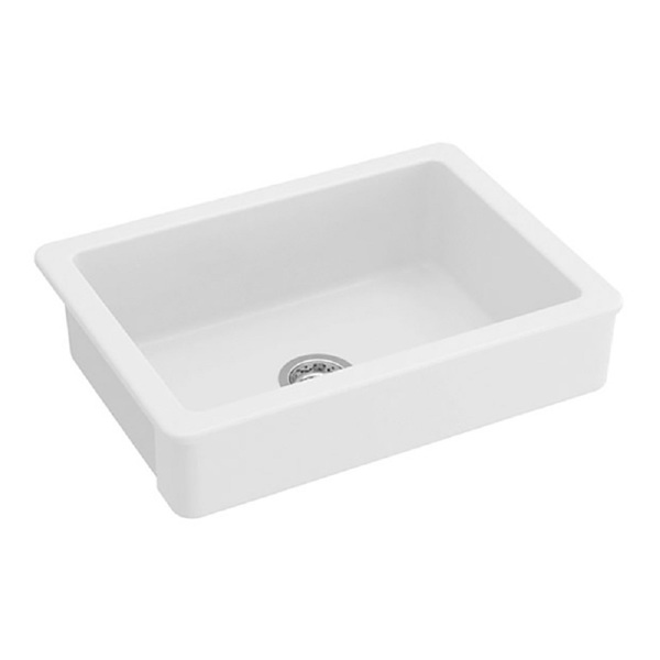 24&quot;L x 19&quot; W Farmhouse/Apron Front White Ceramic Kitchen Sink