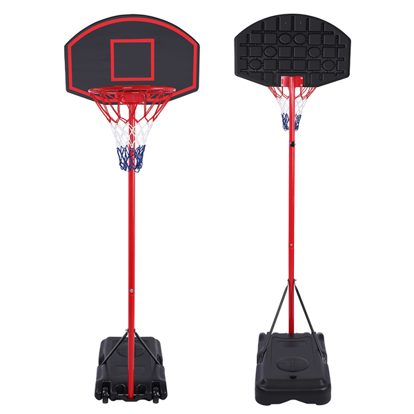 Portable Removable Adjustable Teenager Basketball Rack Black &amp; Red