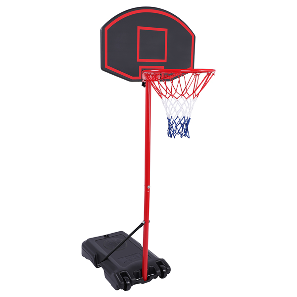 Portable Removable Adjustable Teenager Basketball Rack Black &amp; Red