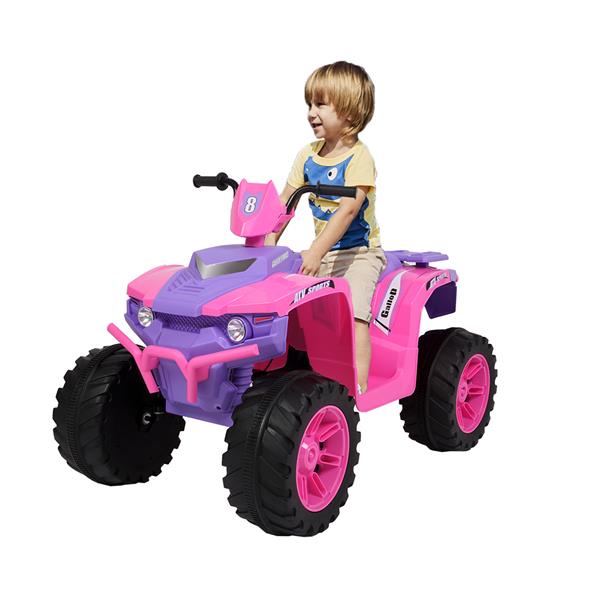 LZ-9955 ALL Terrain Vehicle Dual Drive Battery 12V7AH*1 without Remote Control with Slow Start Pink &amp; purple